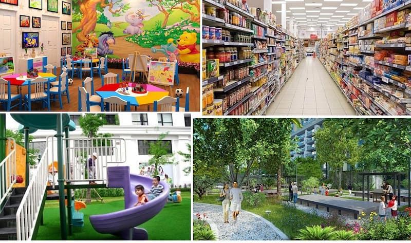 chuỗi tiện ích Vinhomes Galaxy Nguyễn Trãi nội khu đa dạng